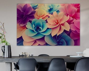 Pastelkleurige bloemenachtergrond, kunstillustratie van Animaflora PicsStock