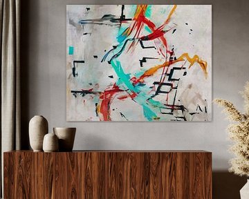 Abstract stratenplan van Jan Keteleer (JanKé): Een reis voorbij het canvas