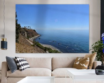 The coast bordering the Mediterranean