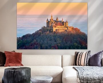 Een gouden ochtend bij kasteel Hohenzollern van Daniel Gastager