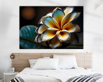 Plumeria jaune sous les tropiques sur Surreal Media