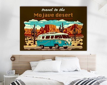Reizen door de Mojave woestijn poster van Vlindertuin