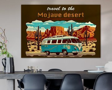 Affiche sur la traversée du désert de Mojave sur Vlindertuin Art
