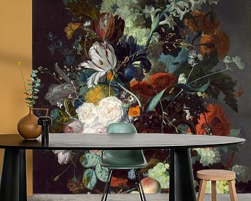 Stilleven met bloemen en fruit, Jan van Huysum