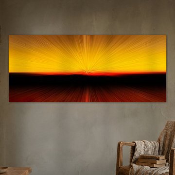 Sunrise on the ionic coast, but rendered abstractly