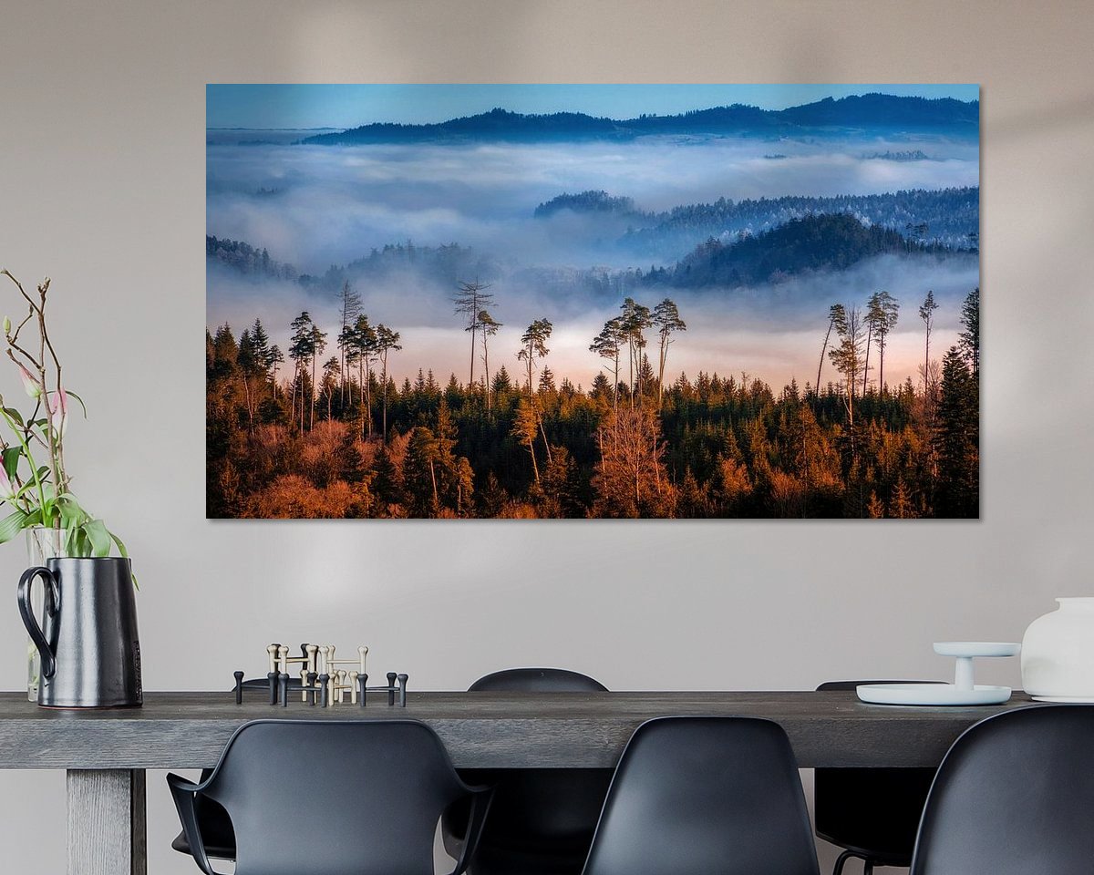 Voorbeeld van het werk in een kamer