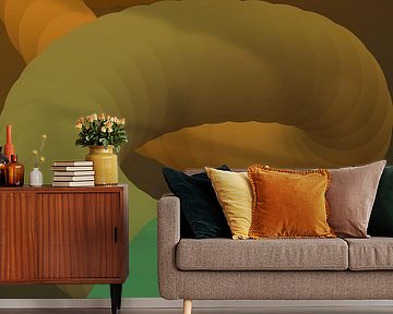 Psychedelische, bunte, abstrakte Schlangen-/Röhrenform - 2