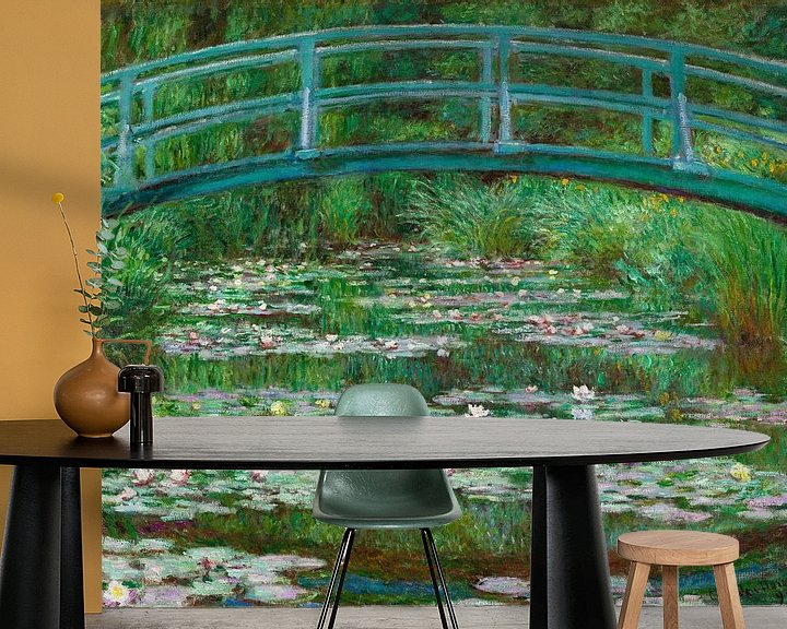 Sfeerimpressie behang: De Japanse Voetgangersbrug, Claude Monet