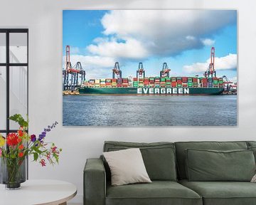 Containerschip Ever Golden van Evergreen Lines bij de containerterminal van Sjoerd van der Wal