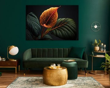 Tropische bloem Amazone Anthurium van Surreal Media