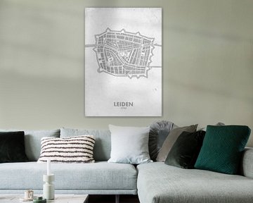 City map of Leiden 1742 by STADSKAART