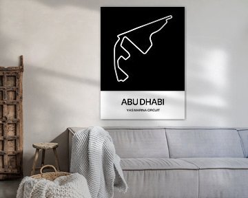 Affiche du circuit de Yas Marina sur Milky Fine Art