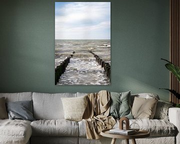 Breakwaters in the North Sea by Ken Stoffels