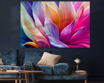 abstracte pastelachtergrond met bloemen, kunstillustratie van Animaflora PicsStock