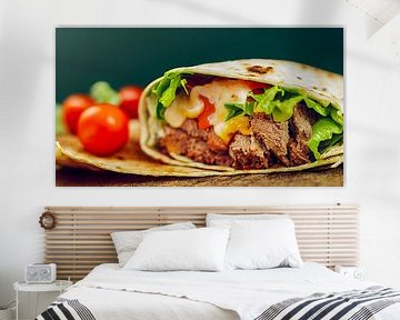 Burrito met kip, Art Illustration van Animaflora PicsStock