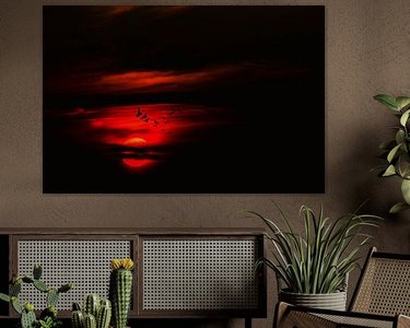 Voorbeeld van het werk in een kamer