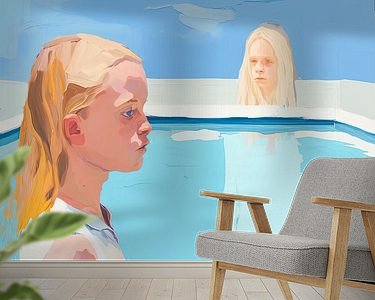 Voorbeeld van het werk in een kamer