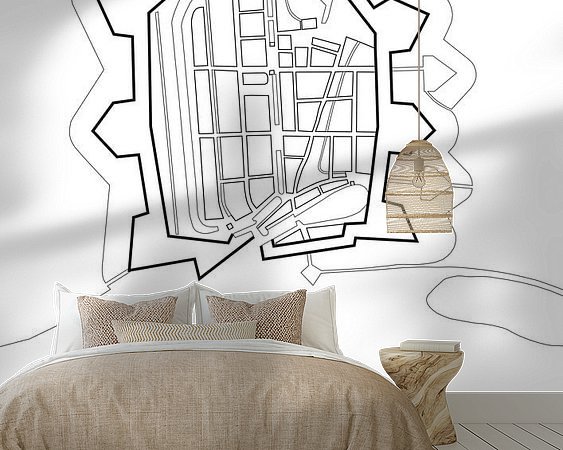 Voorbeeld van het werk in een kamer