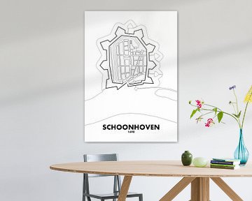 Stadtplan Schoonhoven 1698 von STADSKAART