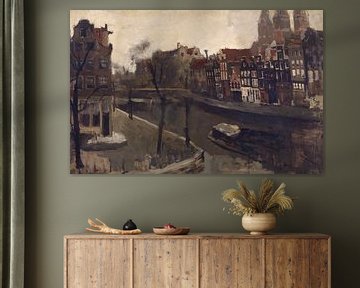 Prinsengracht in Amsterdam, George Hendrik Breitner van Atelier Liesjes