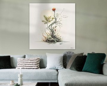 plant met vrolijke kleuren van Gelissen Artworks