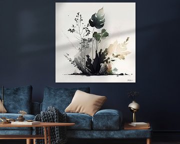 plant met vrij donkere kleuren van Gelissen Artworks