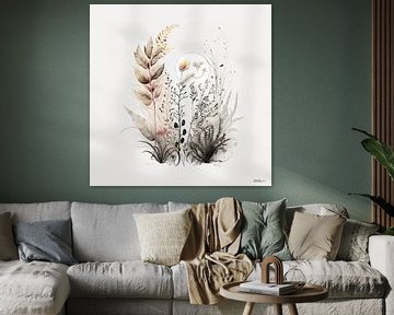 plant met lichte vrolijke kleuren van Gelissen Artworks