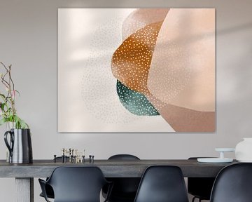 Modern abstract aquarel in aardetinten van Studio Allee