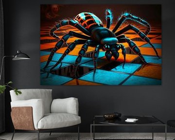 Tarantula op het schaakbord van CatsArt