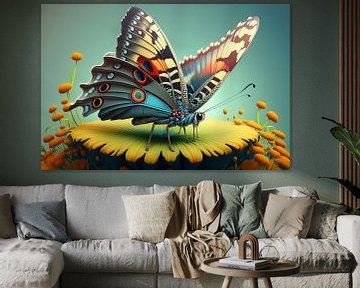 Unieke vlinder digitale kunst van CatsArt