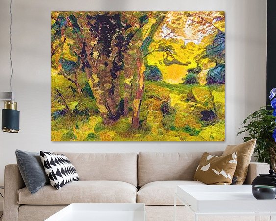 Voorbeeld van het werk in een kamer