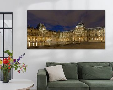 The Louvre Museum in Paris by Night - 1 by Tux Photography