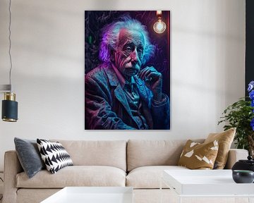 Albert Einstein Pop Art van WpapArtist WPAP Artist