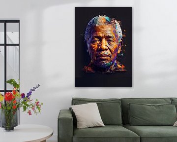 Nelson Mandela Pop Art van WpapArtist WPAP Artist