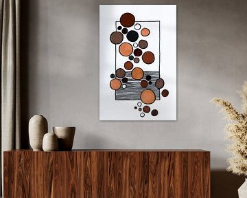 Retro Dots Brown Vertical by Patricia's Creations