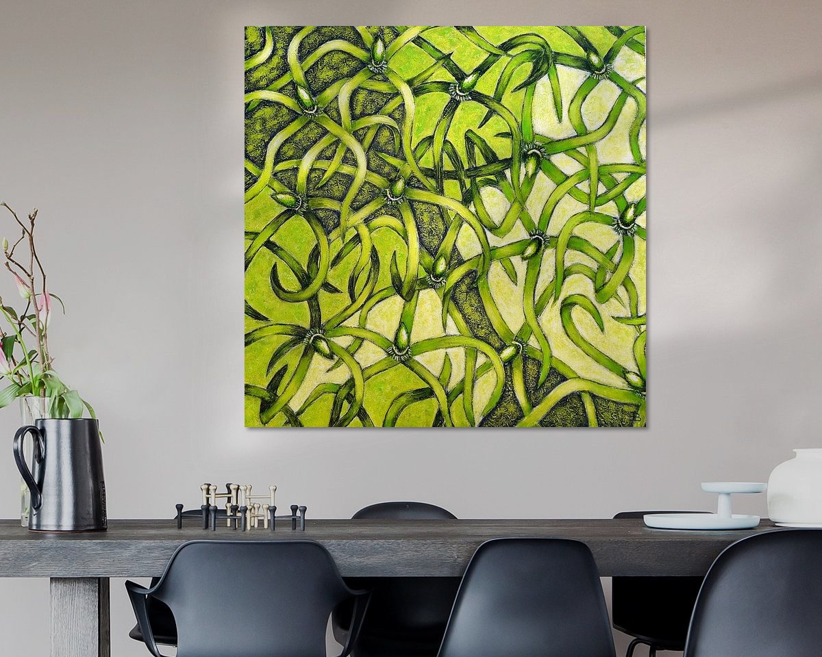 Voorbeeld van het werk in een kamer