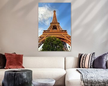Tour Eiffel Paris soleil d'après-midi au printemps sur Dennis van de Water