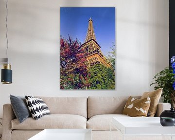 Vintage Eiffeltoren van Dennis van de Water