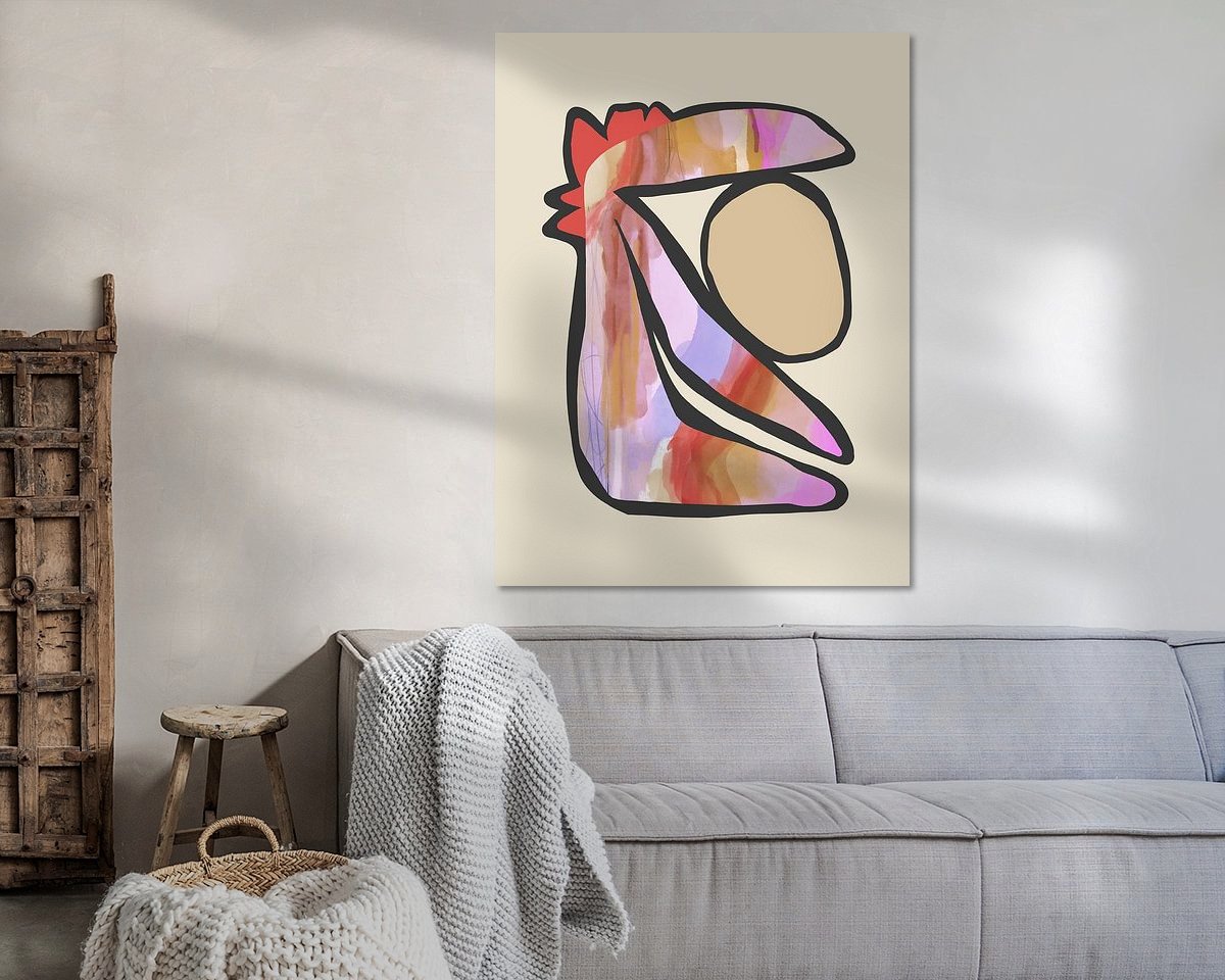 Voorbeeld van het werk in een kamer