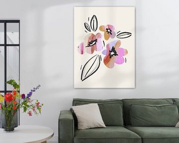 Modern Flower Bouquet van Bohomadic Studio