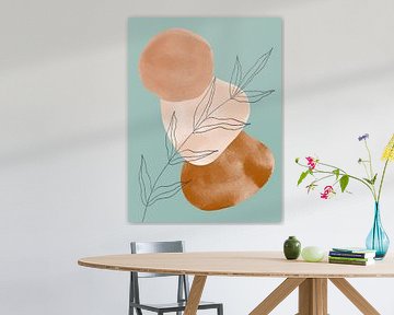 Modern abstract botanisch van Studio Allee
