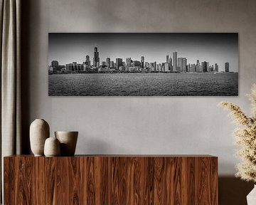 CHICAGO Skyline Panorama sw van Melanie Viola
