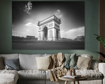 Arc de Triomphe long shutter noir et blanc sur Dennis van de Water