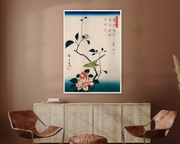 Utagawa Hiroshige - Kamelie und Nachtigall von Creativity Building