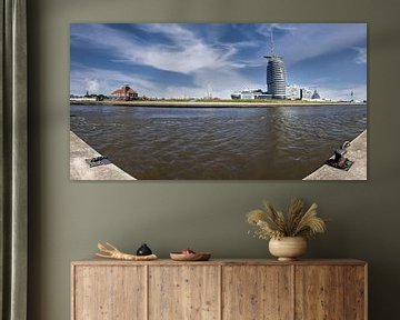 Bremerhaven Havenwelten Skyline Panorama van Frank Herrmann