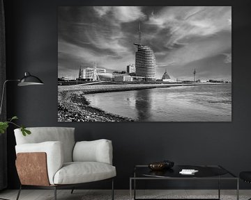 Bremerhaven Havenwelten (zwart-wit) van Frank Herrmann