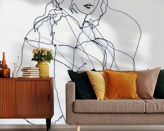 Voorbeeld van het werk in een kamer