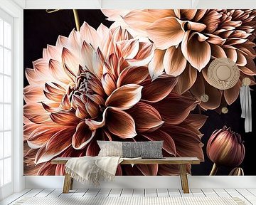 Dahlia schoonheid van Vlindertuin-Art