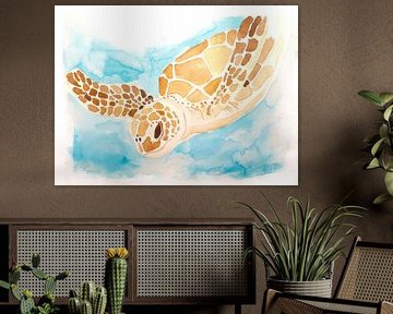 Zeeschildpad van beangrphx Illustration and paintings