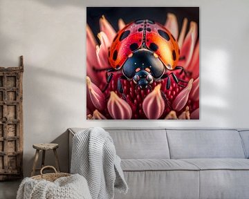 Lieveheersbeestje van Digital Art Nederland